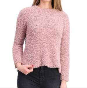 Hippie Rose Mystic Pink Textured Sweater Size Small